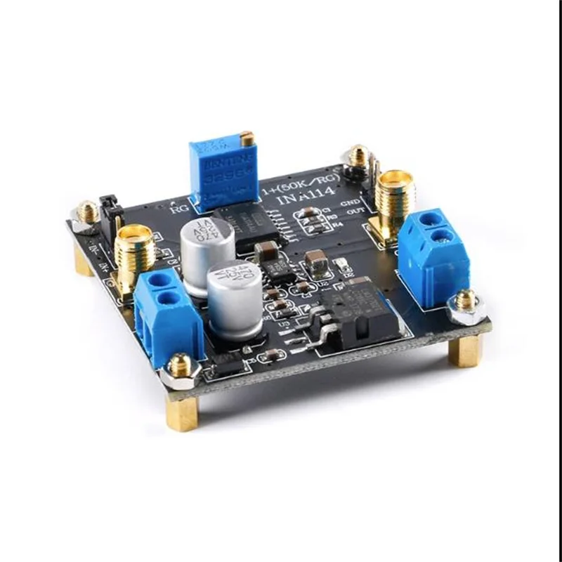 INA114 Instrumentation Amplifier Module 1000 Times Gain Adjustable  Power Supply Single Terminal/Differential Input