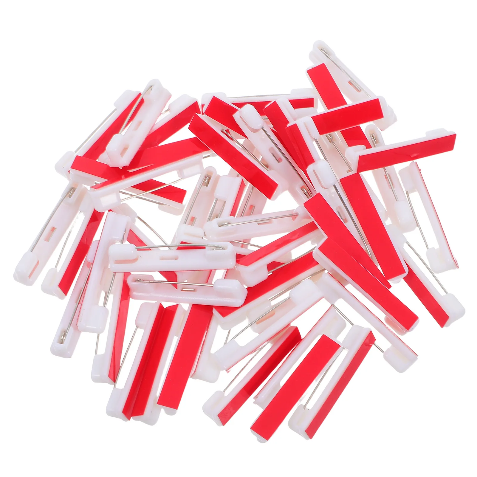 

200Pcs Badge Pin Holder Adhesive Backing Reliable Plastic Name Tags for Work Events Lapel Pin Stick Badge Display