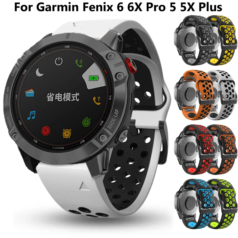 Wristband Replacement Straps For Garmin Fenix 6X 6 Pro 5 5X Plus 3 3HR 945 Mk2i Mk1 Quick Release Silicone 22 26mm Band Bracelet