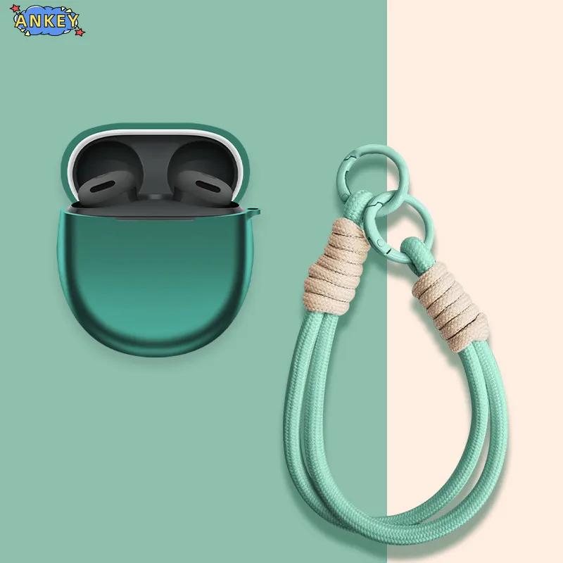 حافظة لهاتف Google Pixel Buds 2a حافظة من السيليكون الناعم المقاوم للخدش مع حبل حلقة تسلق #1