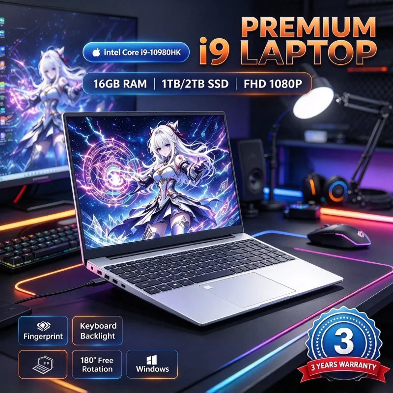 Laptop portátil para jogos de 15,6