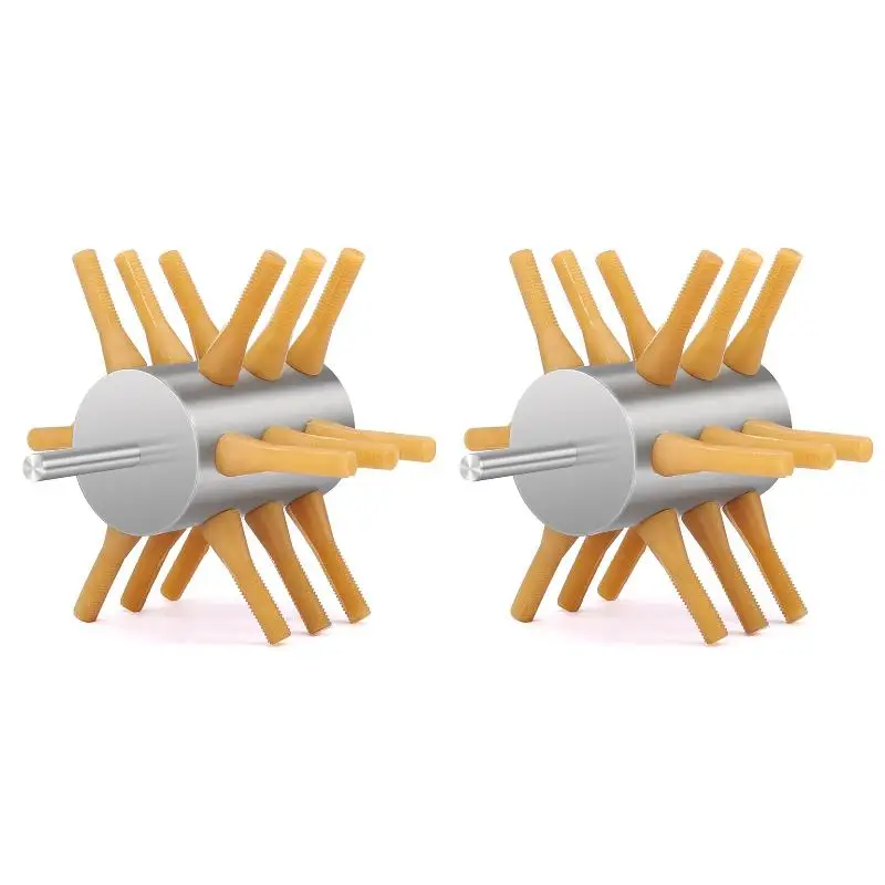 2PackX(Chicken Plucker Drill Attachment Stainless Steel Chicken Plucker 18-Fingers Chicken Removal Plucker Machine)