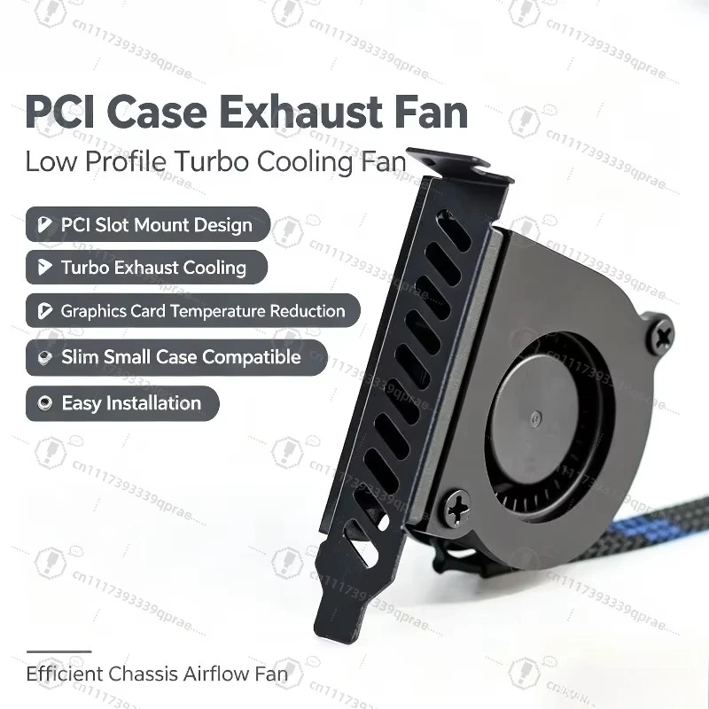 Low Profile PCI Turbo Exhaust Cooler Efficient Ventilation Fan For Compact PC Graphics Card