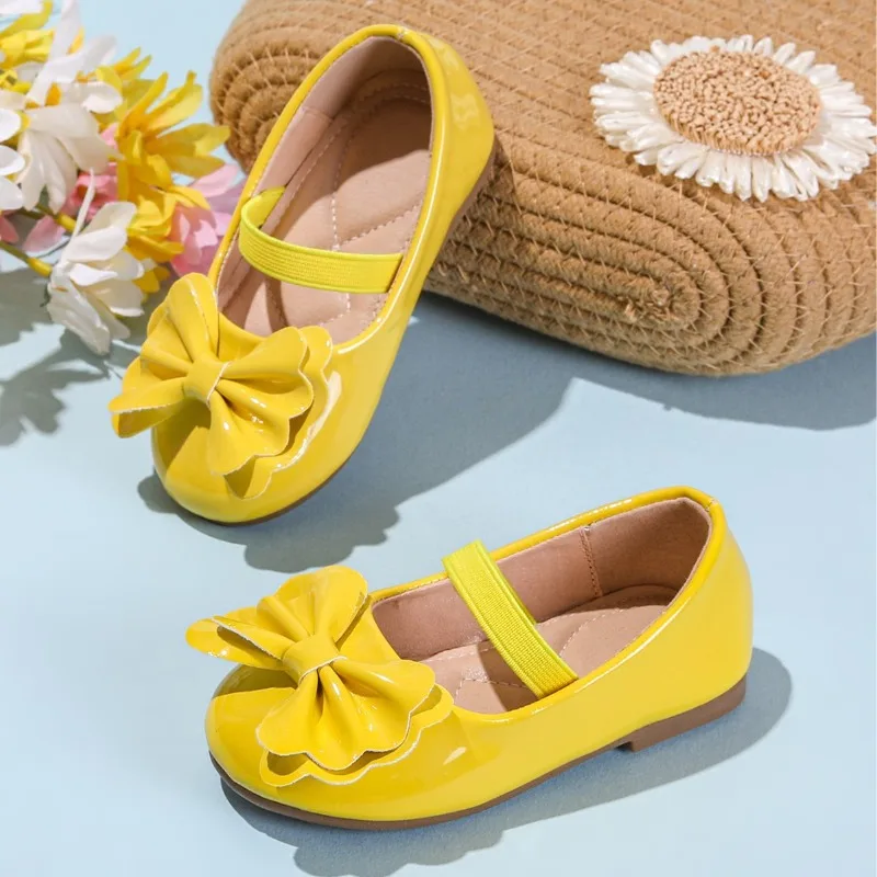 New Autumn Girls Slip-on Princess Mary Jane Shoes Kids Soft Sole Non-slip Leather Stage Shoe Children Indoor Outdoor Casual Shoe
