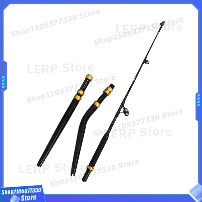 Heavy Duty Fiberglass Fishing Rod with Rotary Tip for Boat Angling OEM Large Fish Tow Rod Durable Glass Fiber Pole for Big