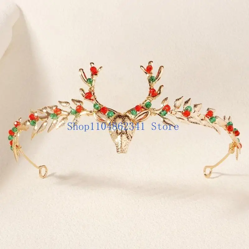 5ASD Elegant Christmas Rendier Hair Comb For Adult Kids Party Accessory Hair Clip Festival Haarband Seizoensgebonden rekwisieten