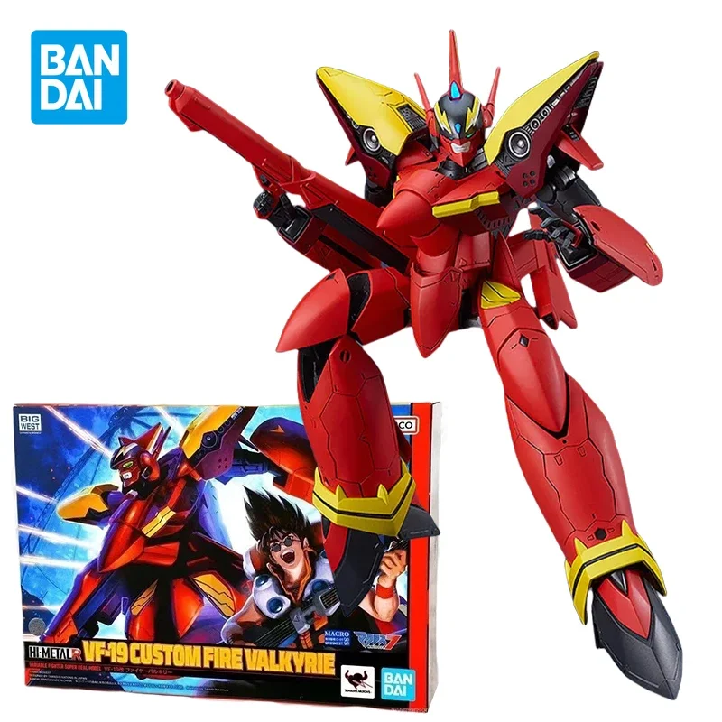 

In Stock Bandai HI METAL R VF19 Custom Fir Valkyrie Action Figure Basara Nekki MACROSS7 Anime Model Toys Gifts for Children