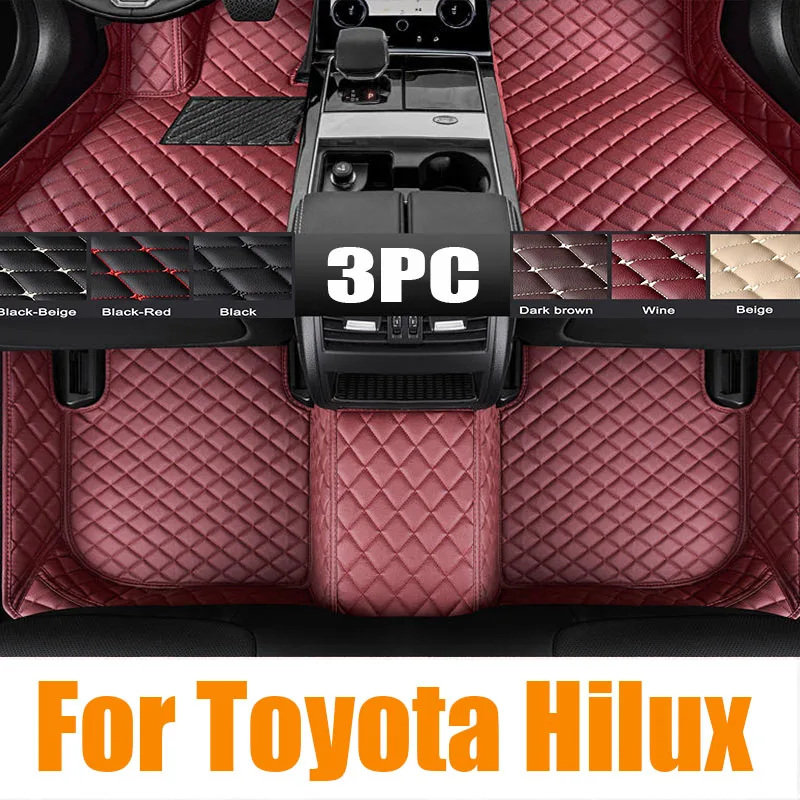 

For Toyota Hilux 2015-2023 LHD RHD Auto Car Floor Mats All-Weather TPE Foot Mats Odorless Pad Tray Mat Interior Accessories