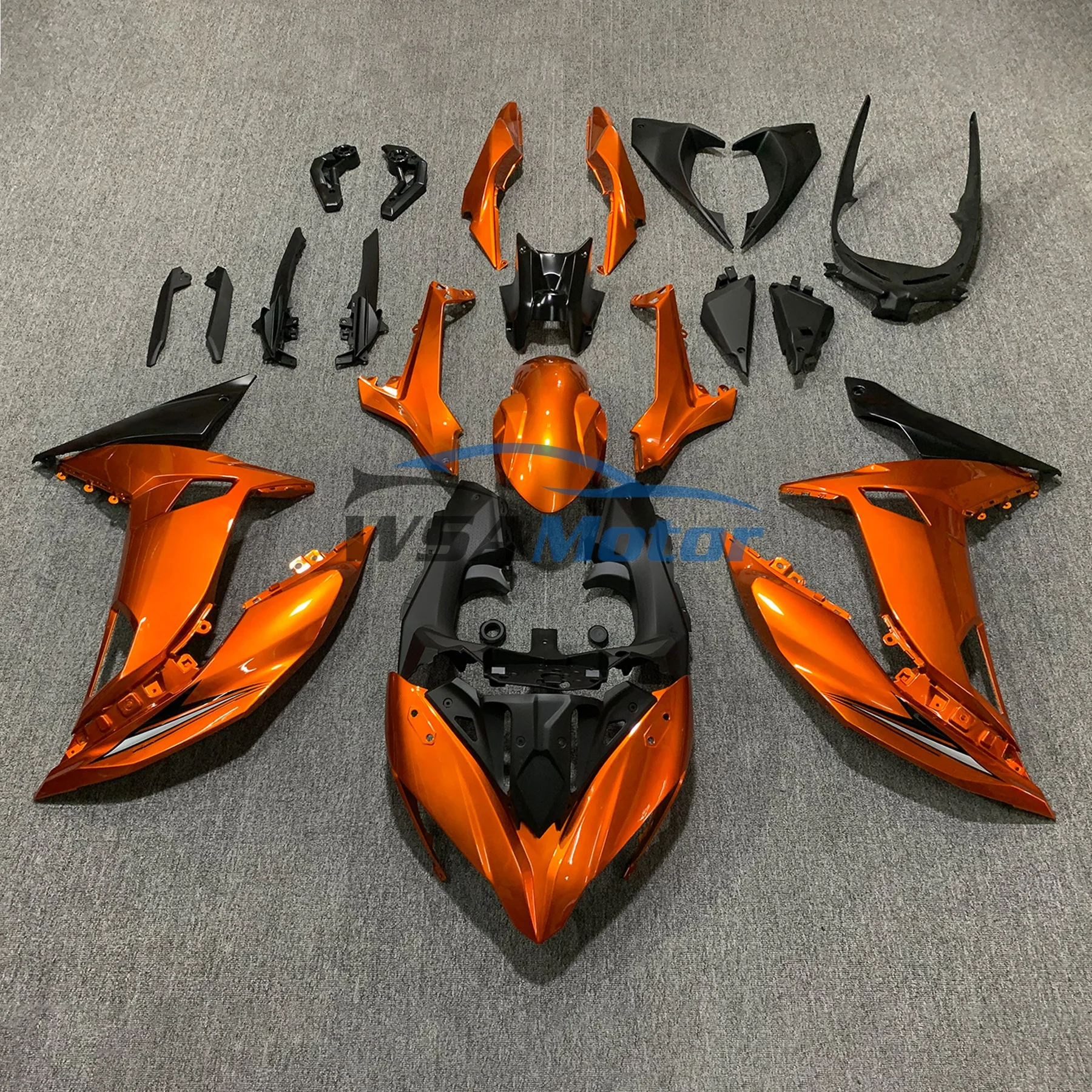 Motorcycle For KAWASAKI ZX650 ER6F 2017 2018 2019 Full Fairing Kit Bodywork Cowling New KRT green printed line design