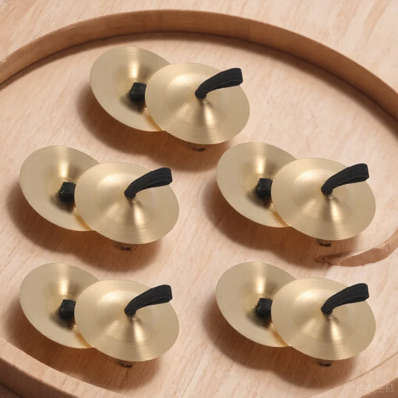 

10 Pcs 's Percussion Instrument Bronze Cymbal Instruments Finger Cymbals Belly Dancing Hand for Adults Musical