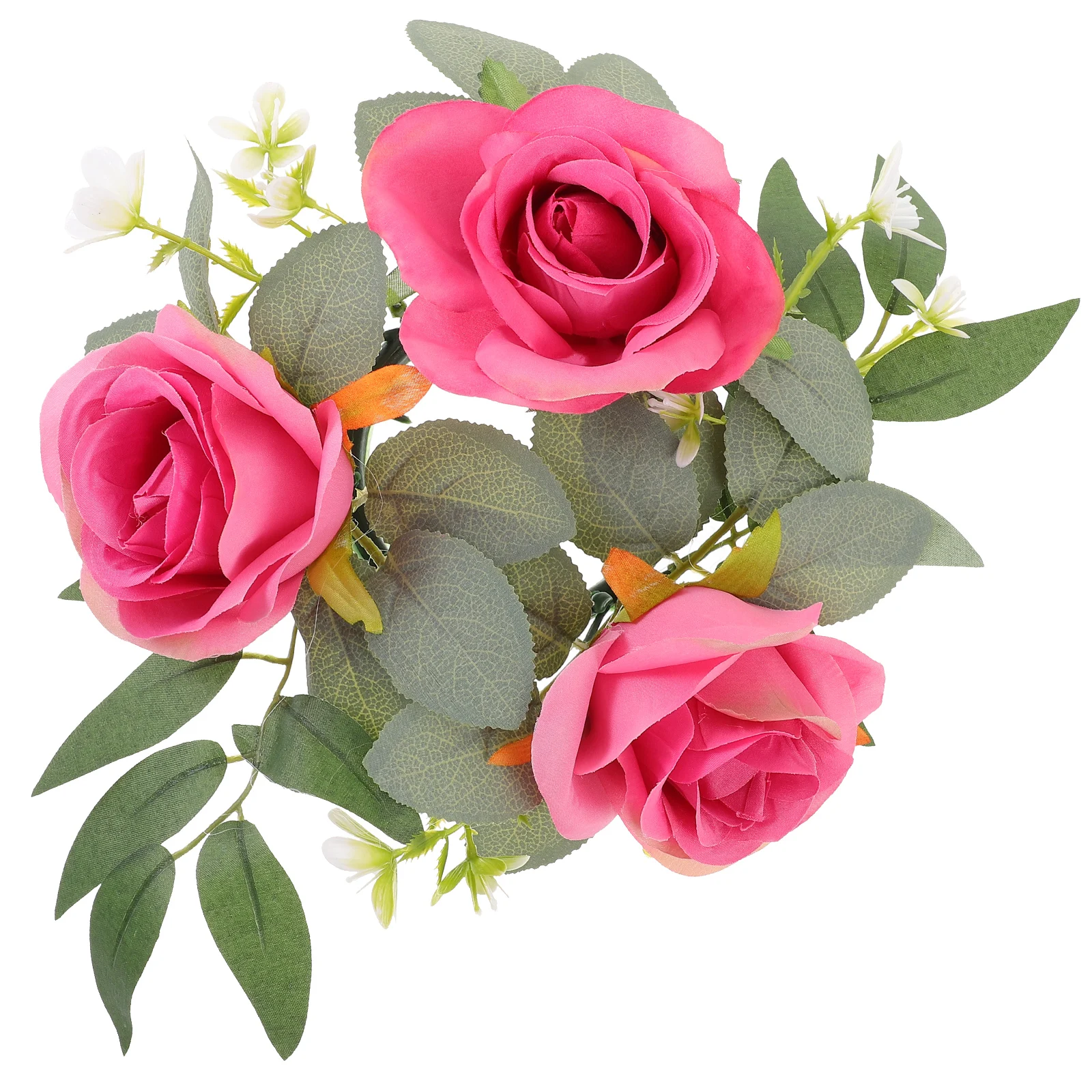 

Flowers Decoration Simulated Rose Candlestick Wreath Artificial for Centerpiece Vase