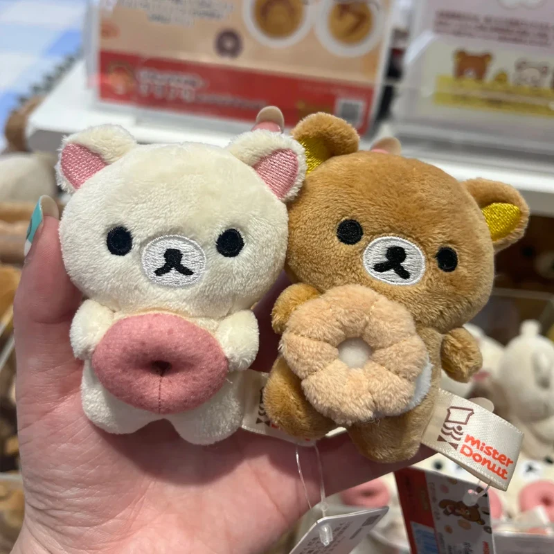 

2025 New In Stock Genuine San-X Rilakkuma &Mister Donut Sweet Donut Rilakkuma Plush Pendant Doll Girl Cute Birthday Gift Toy