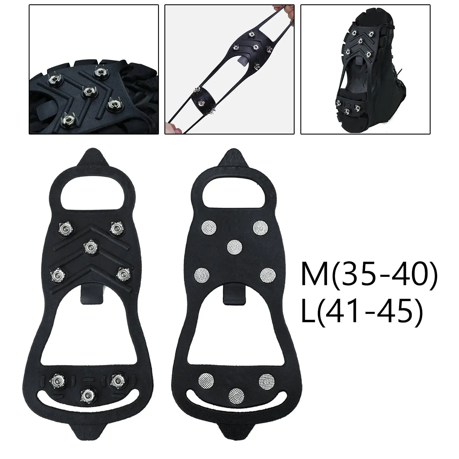 8 Spikes Crampons Anti Slip Traction for Shoes Boots Crampon Spikes Grips for