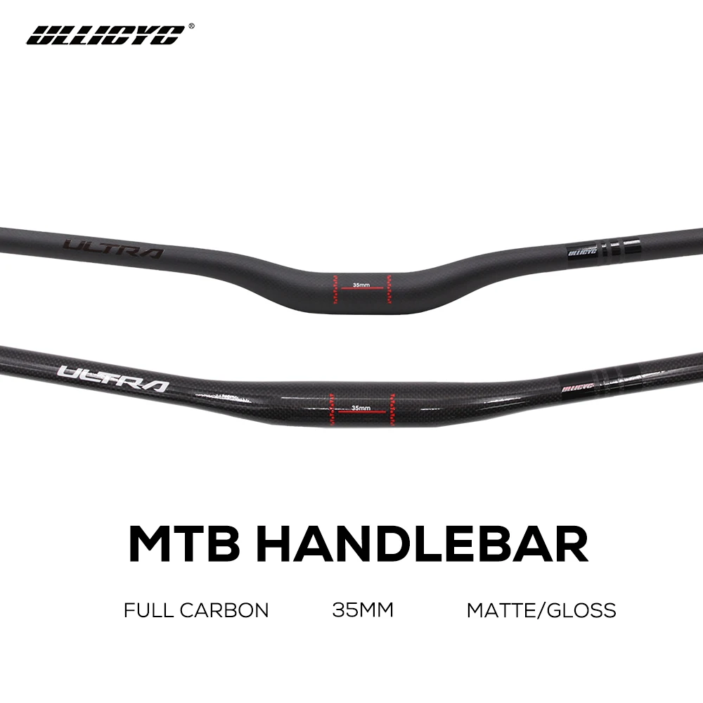 

Руль для горного велосипеда ULLICYC Down Hill из высокопрочного 3K карбона, 35 мм, полностью карбоновый, для XC/Cross, плоский/высокий/с углом наклона 9 градусов, запчасти для велосипедов