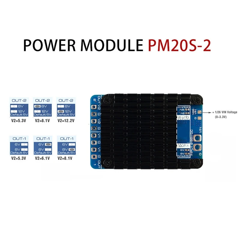 Power Module PM20S-2 9V-85V DC In 4-20S Lipo With Two Self-Contained Step-Down Voltage Regulators For RC FPV Drone