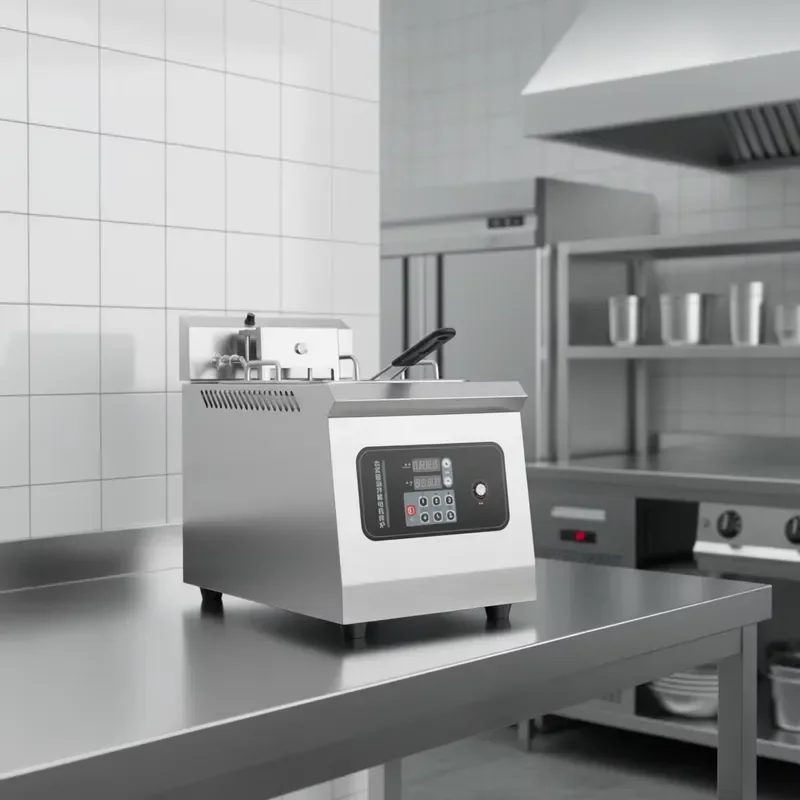 for Commercial Auto Lift Deep Fryer Intelligent Timing Desktop Electric Frying Machine for Street Food Vendor Chain Catering