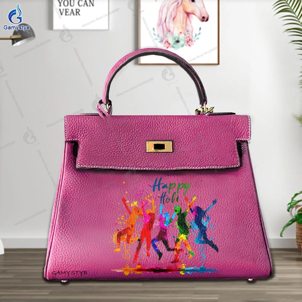 

Printed Customize Art Bags Mixed Celebration Style PrintsGenuine Togo Leather High Quality Women'S Bags Promotion Luxury Women