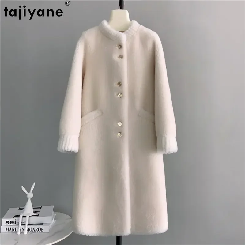 Tajiyane Wool Jackets for Women Clothes Long Thick Sheep Shearing Jacket Women Pink Fur Coat Winter Wool Coats New In Outwears