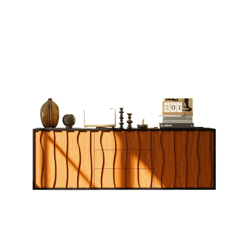 

Средневековый обеденный боковой шкаф из цельного дерева, французский ретро ясень, современный простой шкафчик для спальни, столовой