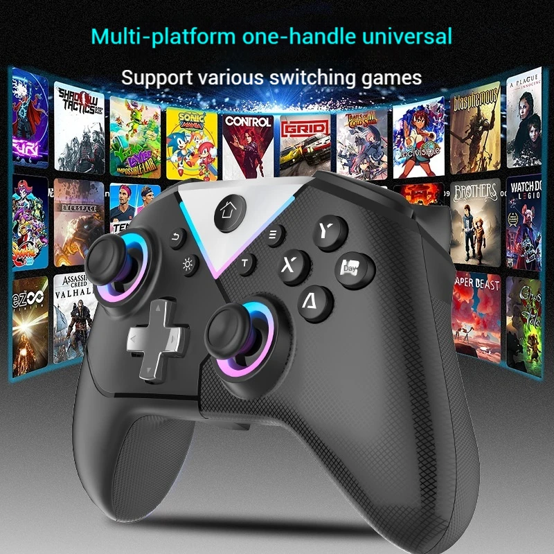 Bluetooth Gamepad Optical Axis Silicone Button  Ai Key Custom Trigger Vibration Three Connection Modes Support Switch Steam Ios