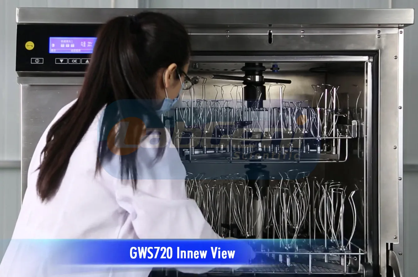 Laboratory Glassware Washer, Cleaning & Sterilizing Machine with Drying Function