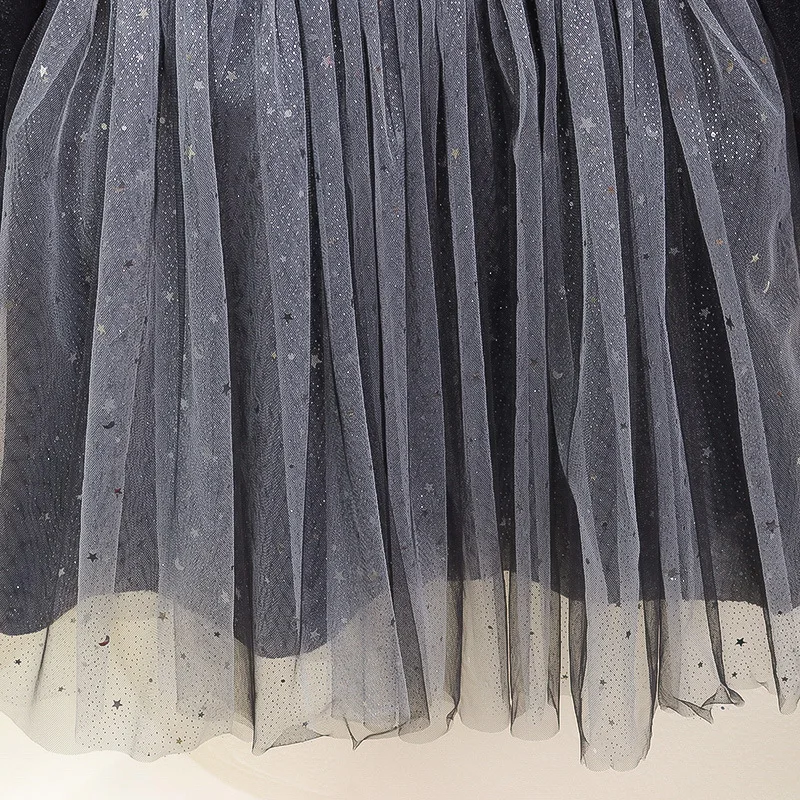 فستان بناتي للربيع والخريف للأطفال عالي الجودة بعمر سنة واحدة فستان للاحتفال تنورة على الطراز الغربي فتاة صغيرة شبكية Pr #4