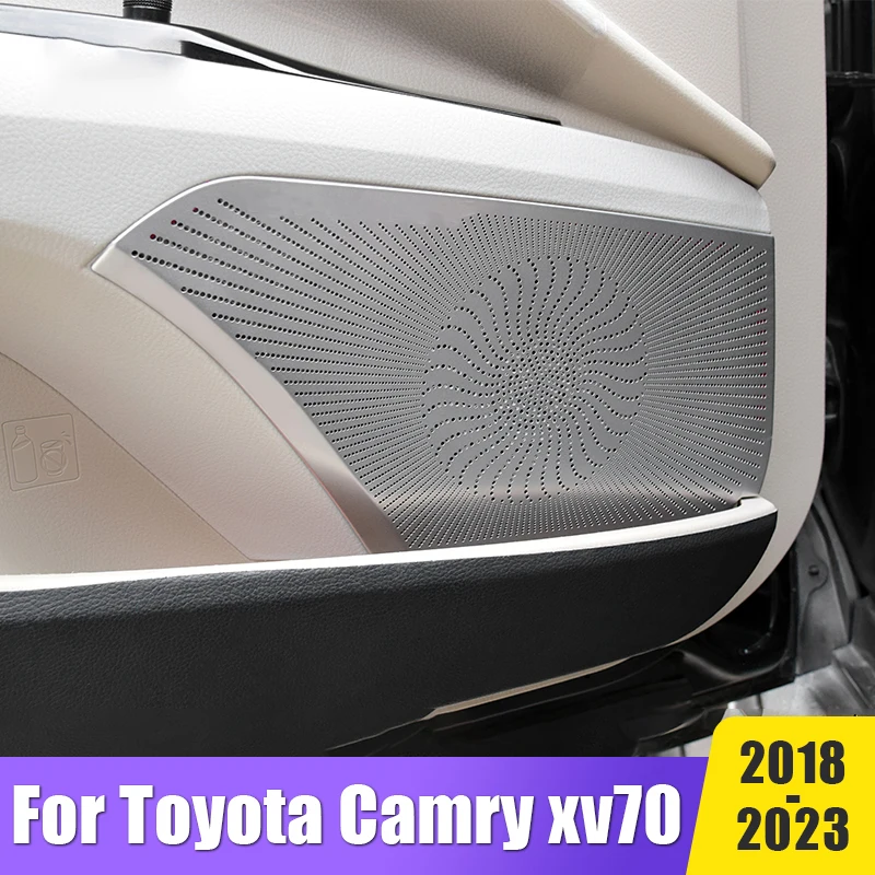 

Car Styling Audio Speaker Door Loudspeaker Trim Cover Stickers For Toyota Camry XV70 2018-2020 2021 2022 2023 Auto Accessories