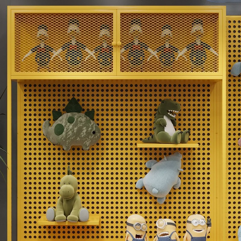 Industrial Wind Display Cabinet Figure Product Storage Display Cabinet Hole Board Game Hall Car Repair Container Exhibition