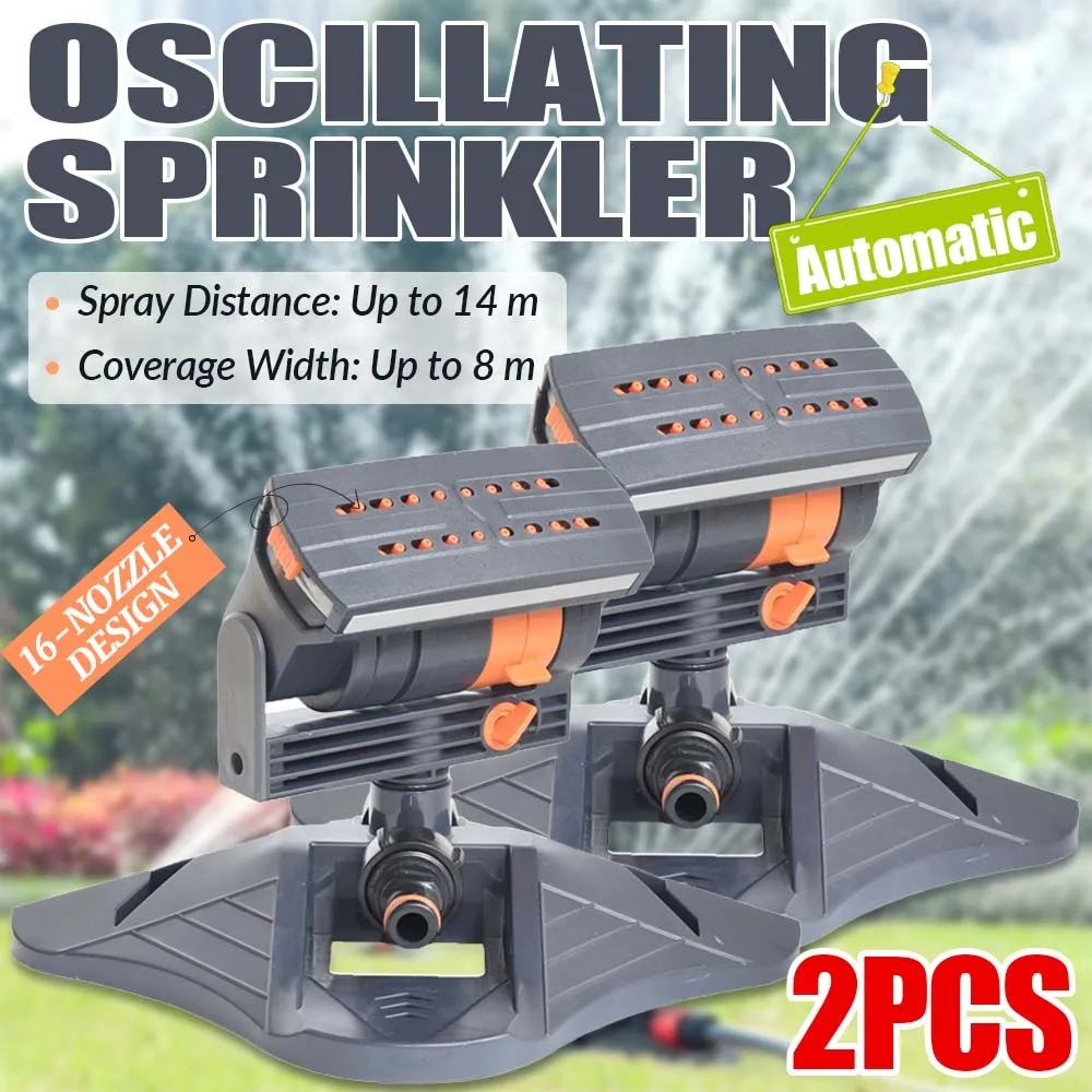 1/2pcs Automatic Garden Sprinkler Oscillating Sprinkler Garden Swing Sprinkler Adjustable Irrigation Lawn Park Watering System
