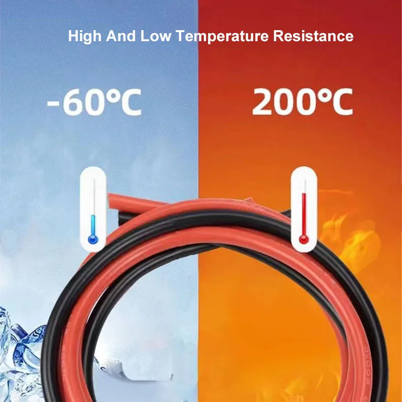 Super Soft Silicone Wire 8/10/12/14/16/18/20/22/24/26/28AWG Heat Resistant Power Cord Red Black For Car Lithium Battery
