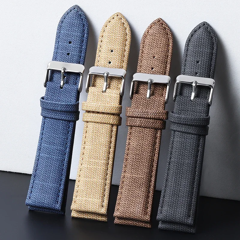 خمر الجلود الدنيم نمط النايلون حزام الساعات لهواوي حزام (استيك) ساعة العالمي سوار 10 مللي متر 12 مللي متر 14 مللي متر 16 مللي متر 18 مللي متر 20 مللي متر 22 مللي متر