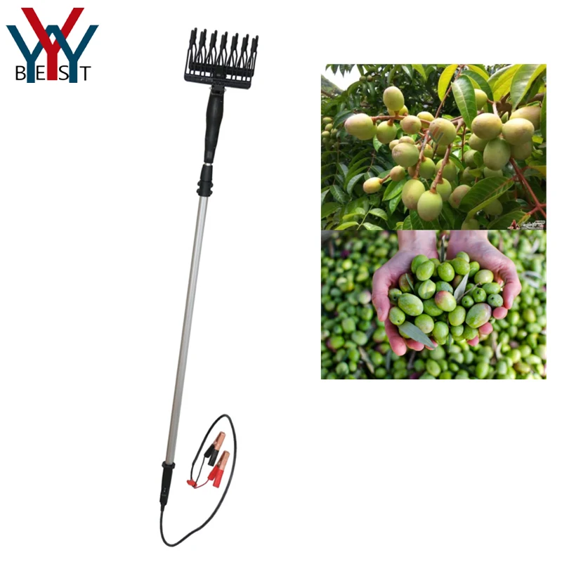 12V Electric Olive Harvest Harvesting Picking Shaking Beating Machine High-altitude Fruit Jujube Shaker Harvester Picker Comb