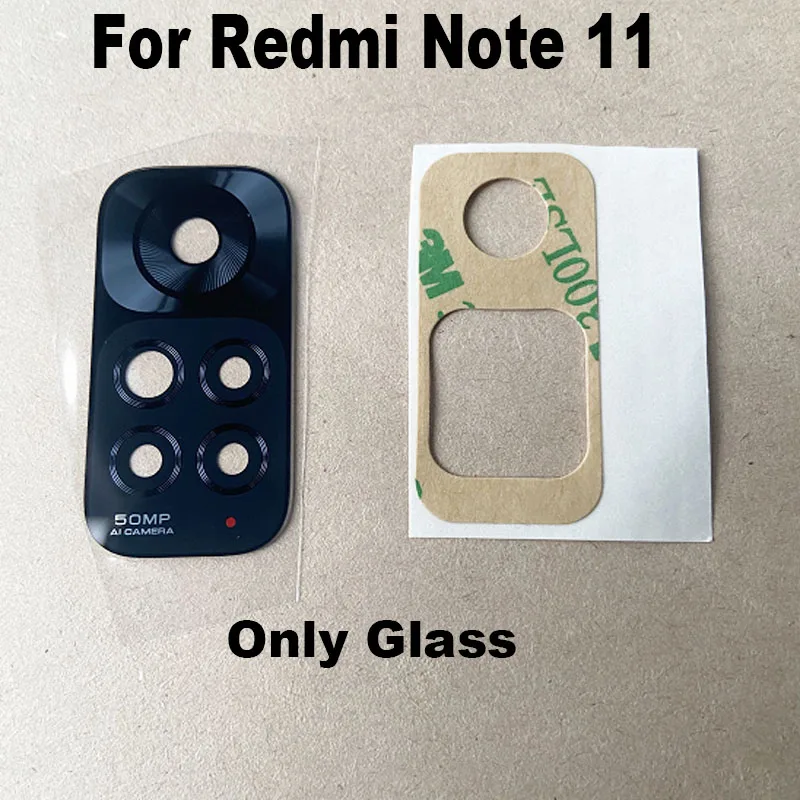 For Xiaomi Redmi Note 11 Back Camera Lens Rear Glass With Frame Cover 4G Global 2201117TG 2201117TI 2201117TY 2201117TL