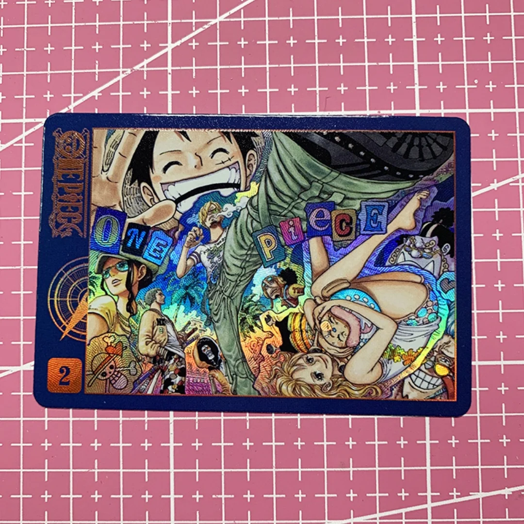 DIY Horizontale Versie Een Stuk Luffy Roronoa Zoro 9 stk/set Zelfgemaakte Collectie Kaart Nico Robin Gaas Brekingende Flash kaart Speelgoed
