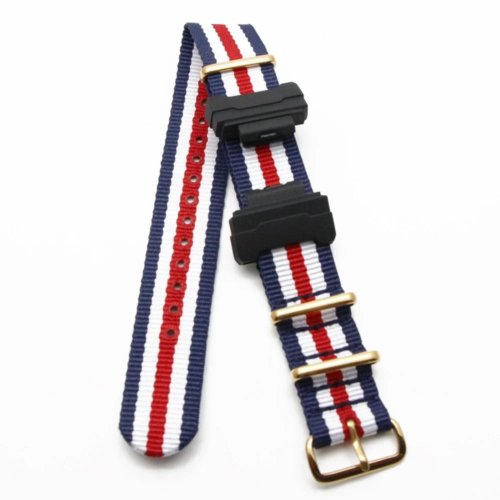 Nylon Watch Strap For Casio G-Shock GA100 GA120 GA110 GA400 Men Women Replacement Watchband Bracelet Gold Buckle