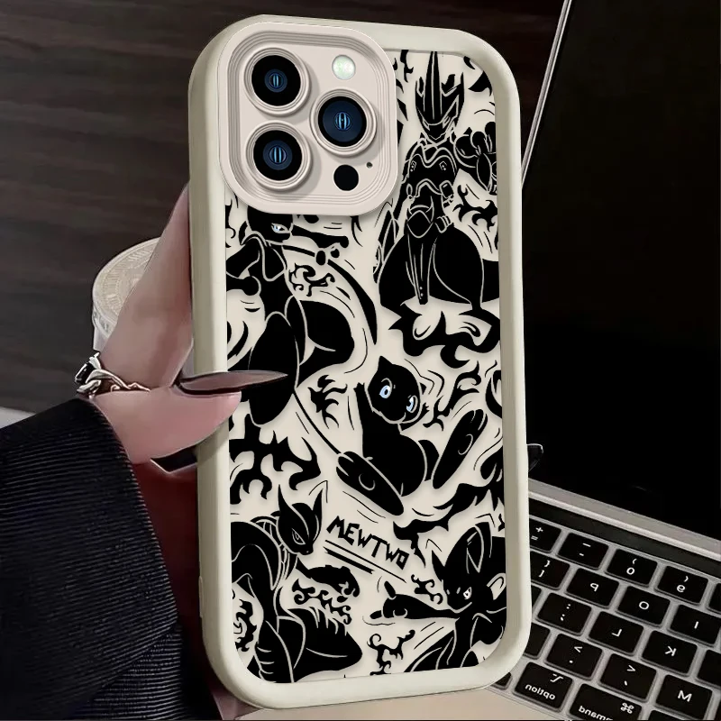 P-Pokemon Gengar ماتي جراب هاتف آيفون 17 الهواء 16 16E 15 14 13 12 11 برو ماكس X XS X S ماكس XR SE 2020 SE4 7 8 غطاء سيليكون #6