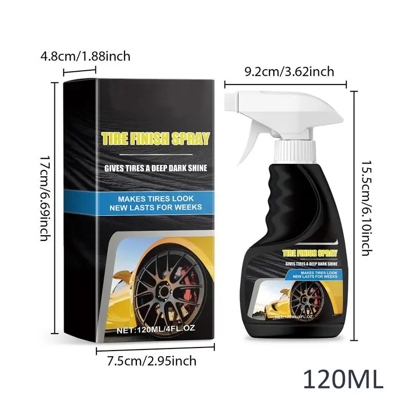 Spray de vendaje de neumáticos, Spray de brillo de neumáticos automotrices, Spray de brillo de neumáticos de alto brillo para coche, protección de vendaje de neumáticos de coche de larga duración