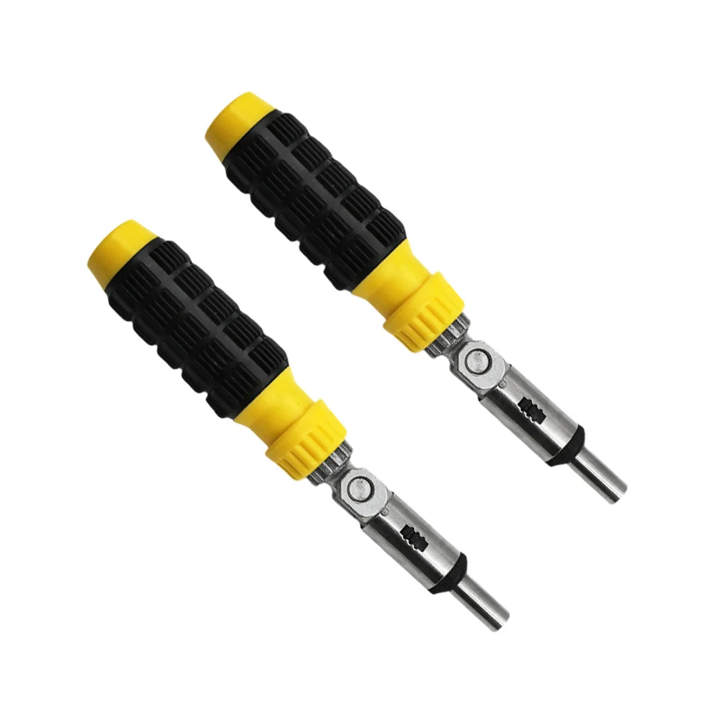 

2Pcs Adjustable Ratchet Screwdriver Handle 180 Degrees Bit Holder for Cordless Electric Manual Screwdriver