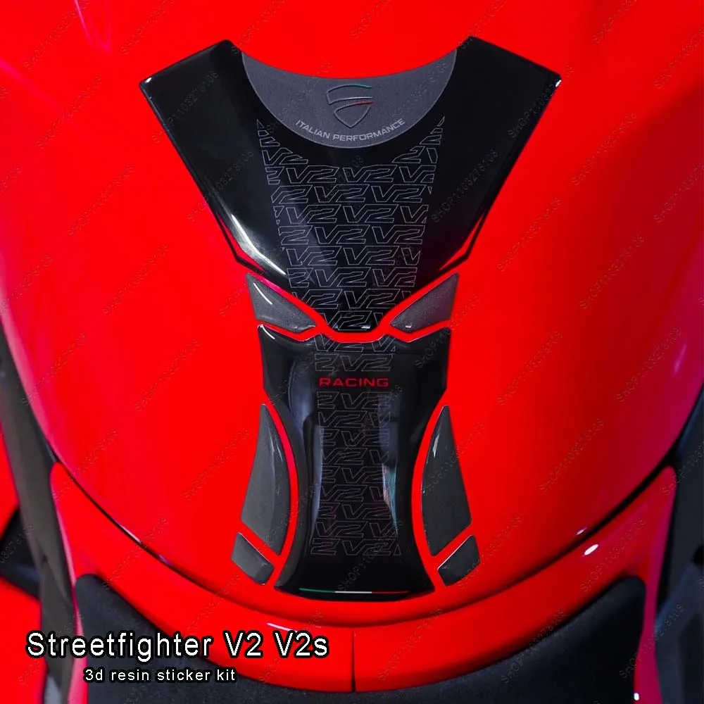

For Streetfighter V2 V2s 2025 Limited Edition 3D gel Resin Motorcycle fuel Tank Pad Protection Sticker kit New Decorative Decal