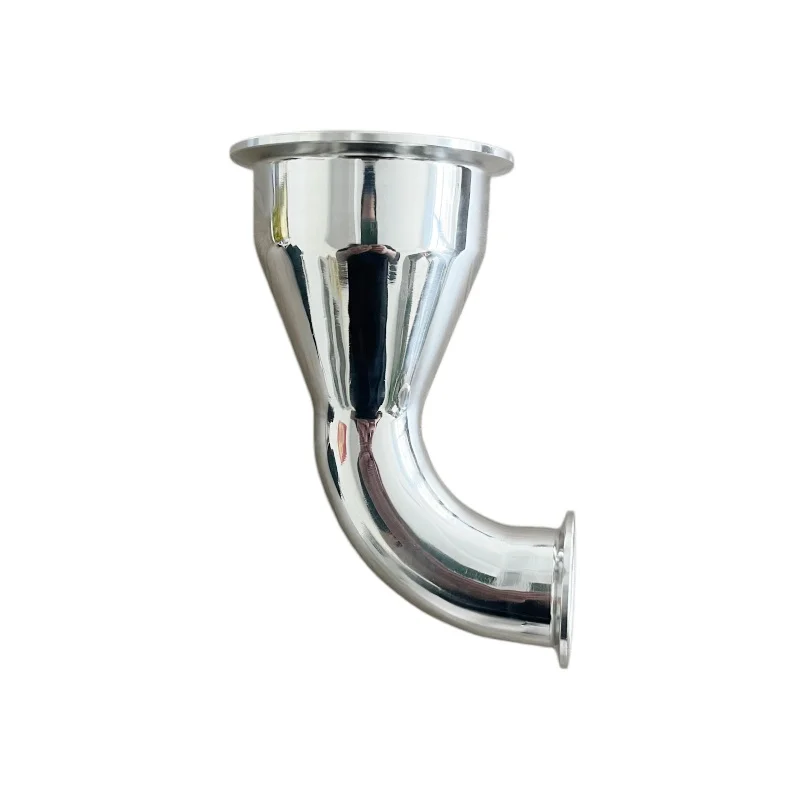 3inch X 1.5inch TC Variable Diameter Bend pipe,Tri Clamp Reducing Elbow Tube For Distillation 304 Stainless Steel