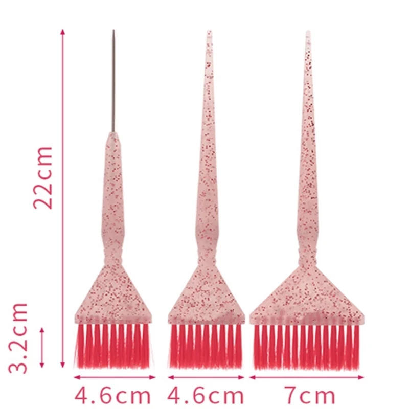 Professional Hair Dye Brush Coloring Crystal Applicator Brush Easy Clean Salon Barber Hairdressing DIY Haircut Accessories - Detail 1