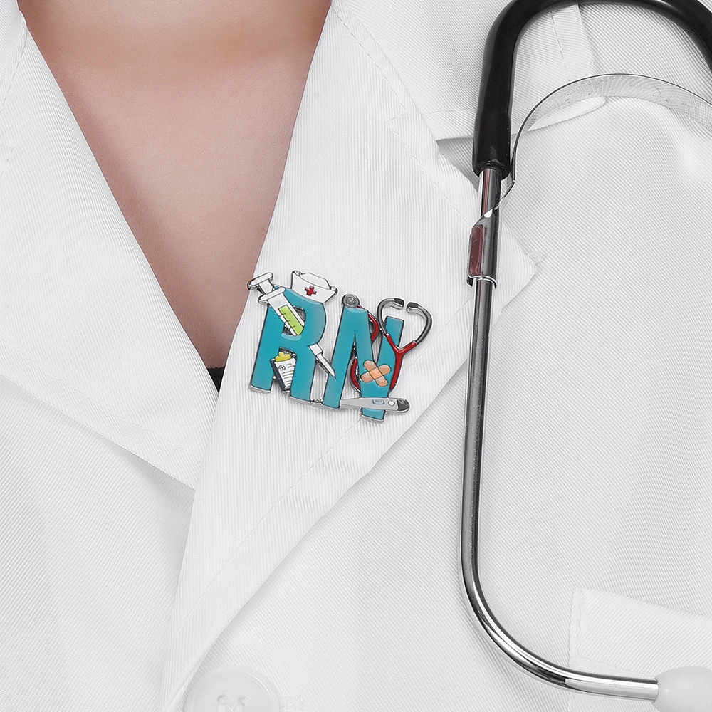 Medical Brooch Letters \