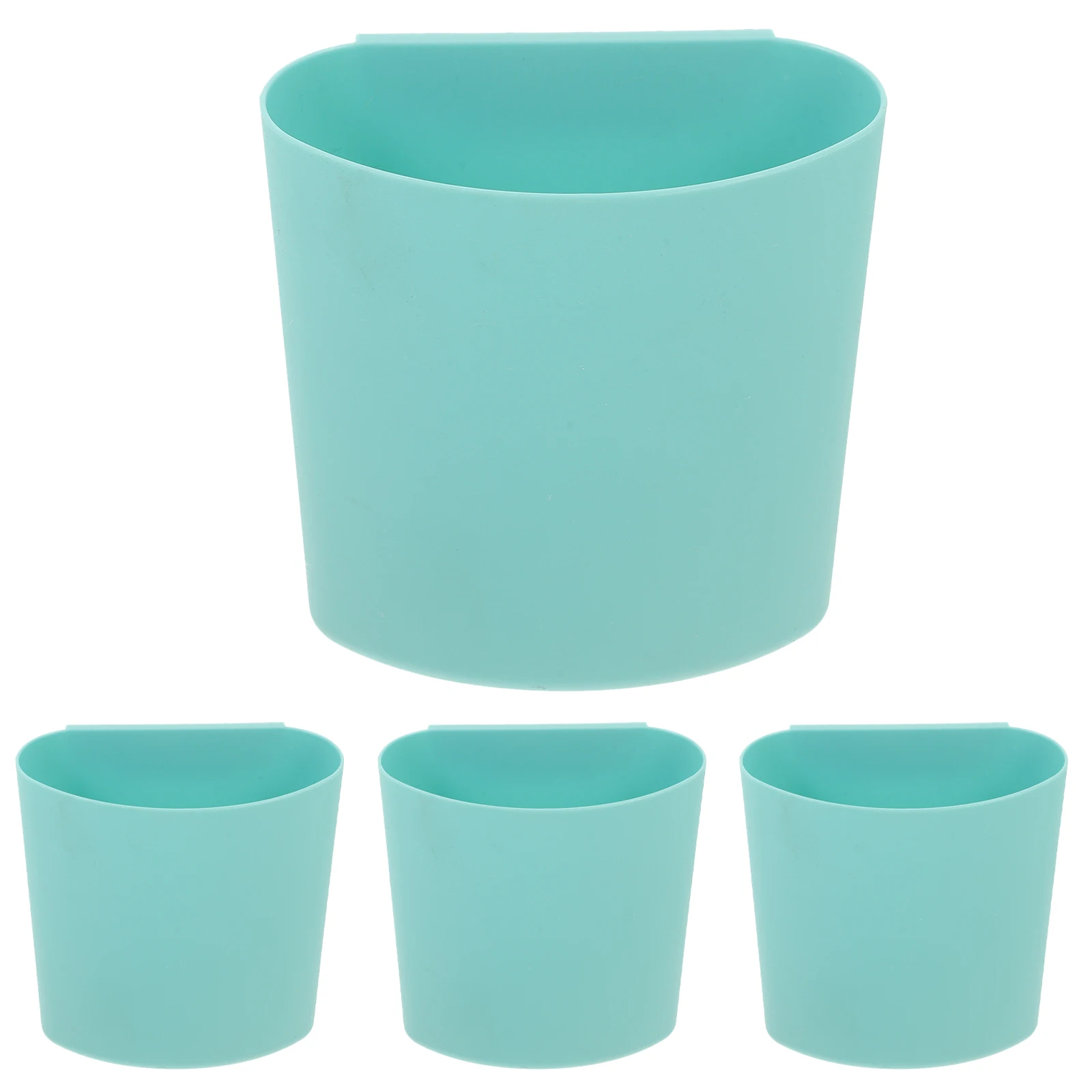 

4pcs Cart Hanging Baskets Rolling Storage Cups Space Saving Lightweight Plastic Bucket For Beauty Salon Kitchen Use
