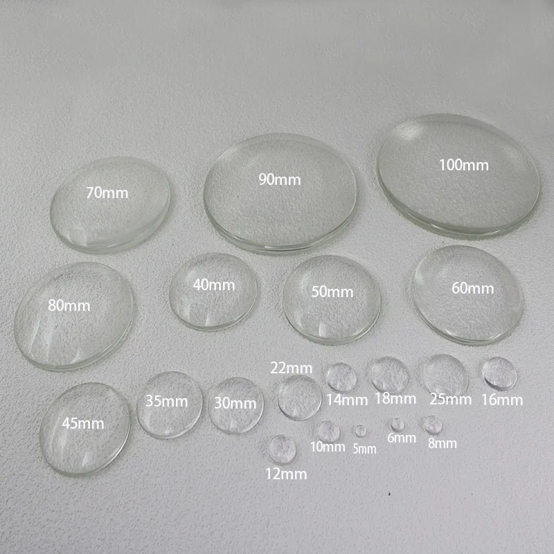 1pack 4-100mm Round Flat Back Clear Glass Cabochon Beads for DIY Jewelry Making 4/6/8/10/12/16/20/25/30/40/50/60/80/90/100 mm