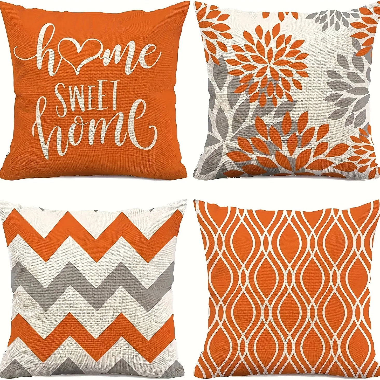 Fashion home furnishing room decoration pillowcase orange geometric line printing pillowcase living room sofa cushion cover