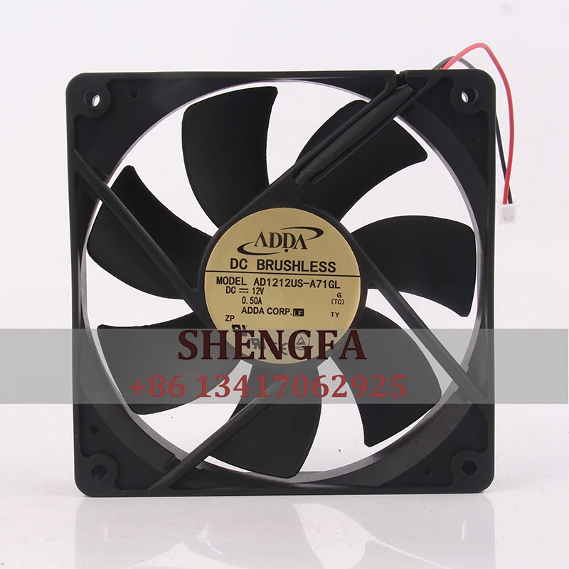 ADDA Case Fan AD1212US-A71GL 120*120*25MM 12V 0.50A 12CM 12025 High Airflow Chassis Cooling Fan