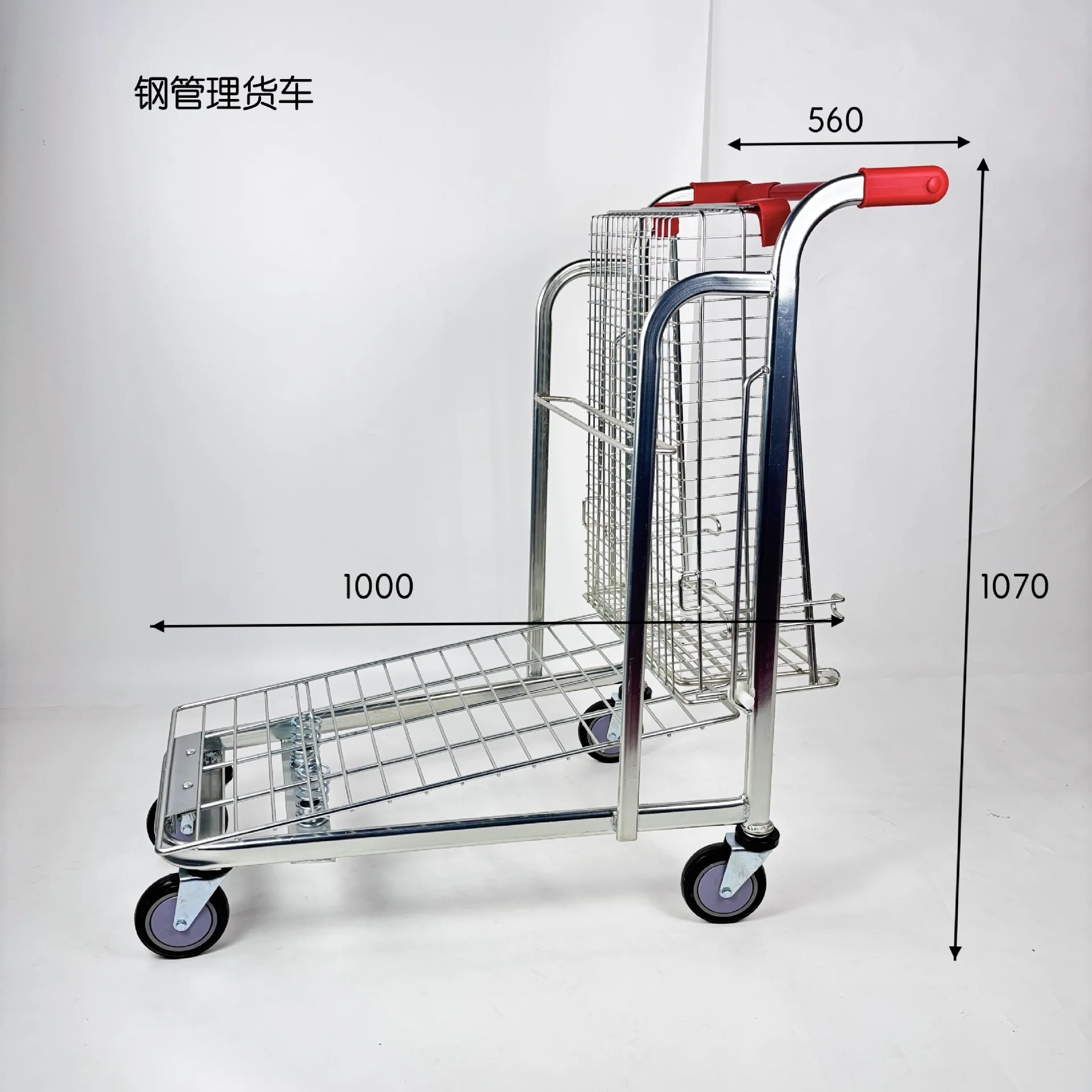 CX small tally truck with strong bearing capacity, supermarket replenishment trolley, warehouse folding small tally truck