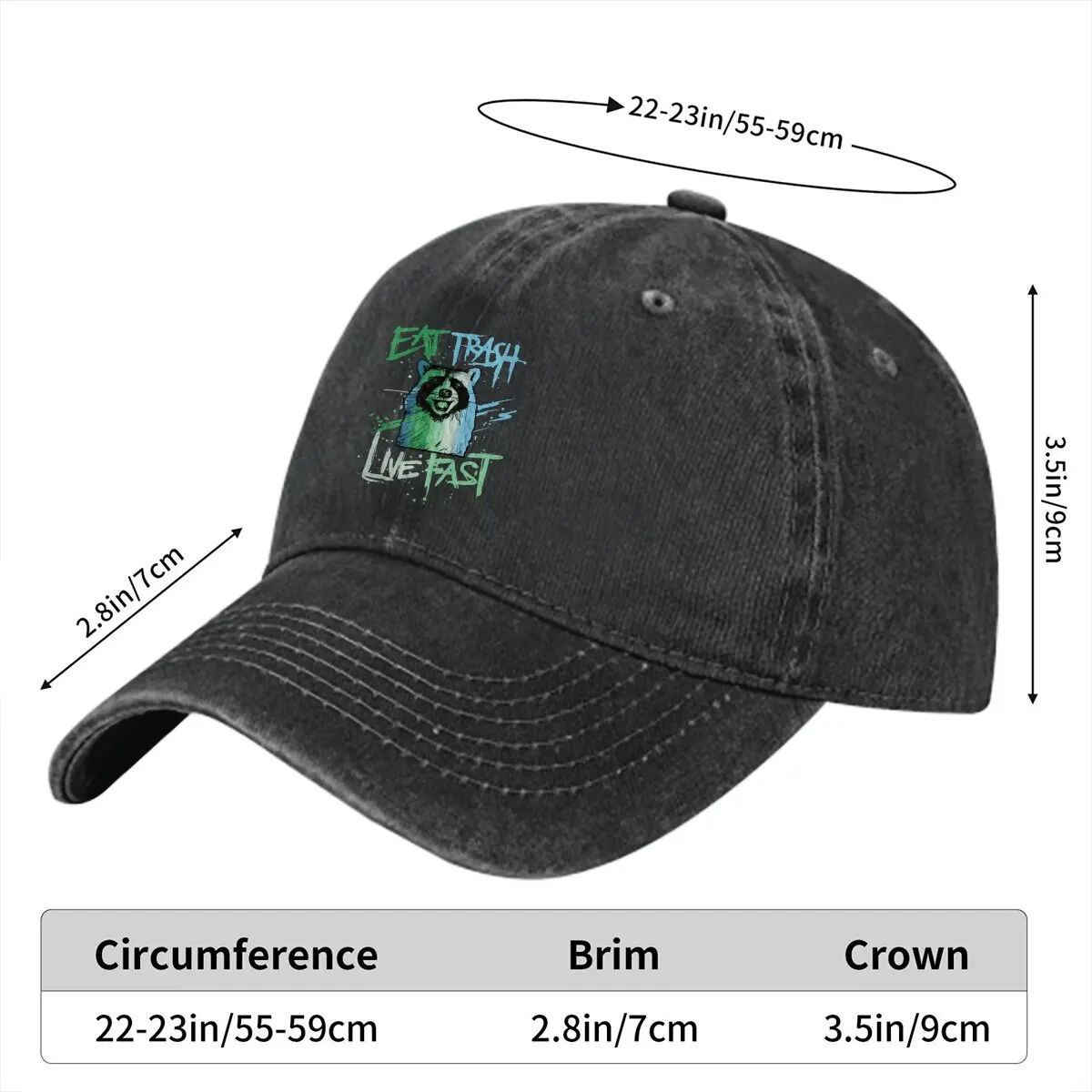 Racoon Trash Panda Wildlife Baseball Cap Men Hats Women Visor Protection Snapback Racoon Animals Caps