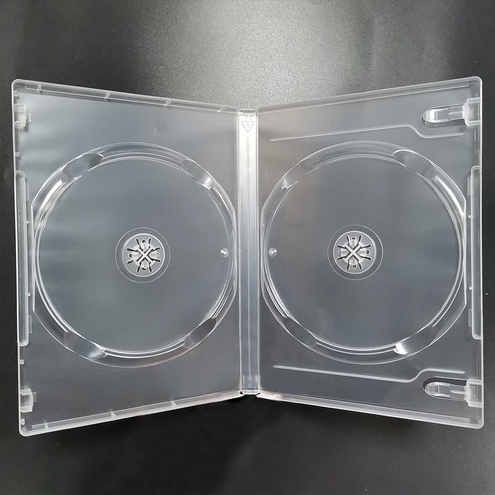 Picture 3: 1pc CD Storage Box Transparent Double CD Case Holds 2 Discs Plastic CD Storage Case Box Bags Consumer Electronics Spare Parts