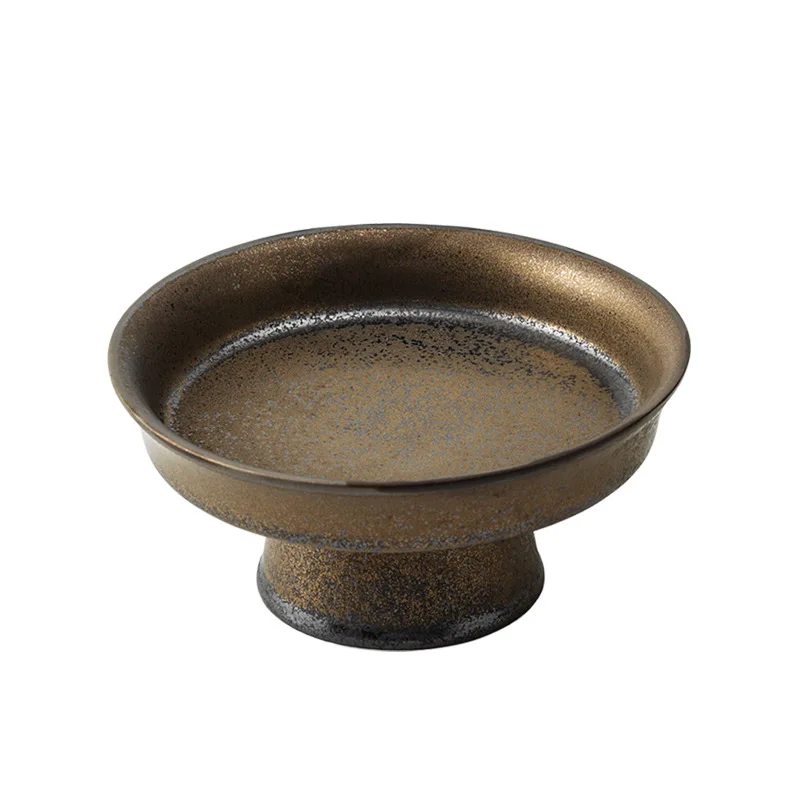 

DSA snack snack plate high foot fruit plate high foot plate exquisite fruit household ceramic tableware wholesale